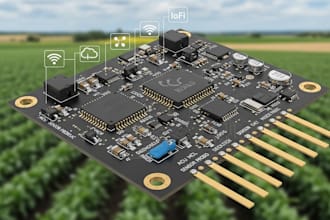 develop soil moisture sensor pcb, iot and smart agriculture systems