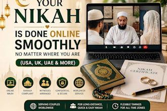 your nikah is done online smoothly no matter where you are USA, UK, uae