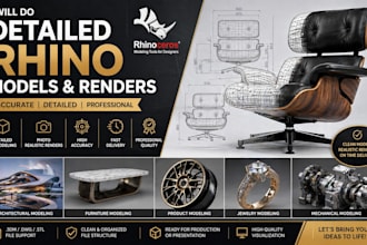 do detailed rhino models and renders