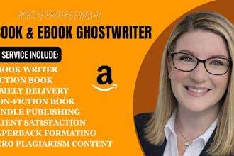 be your professional ebook ghostwriter, book writer and amazon KDP publisher