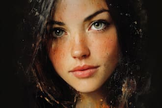 realistic digital portrait art in oil painting style