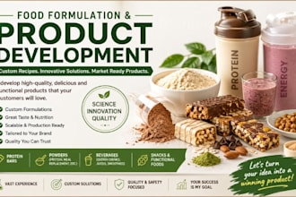 do food formulation, product development supplement, protein bars powders drinks