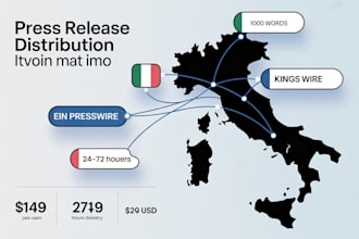 write distribute your press release to italy media sites via kings wire or ein
