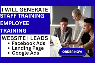 generate staff training leads with a wordpress website