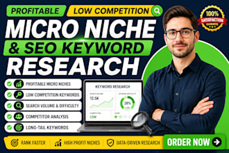 do profitable low competition micro niche and SEO keyword research