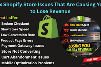 fix shopify errors, bugs and website issues fast and professionally