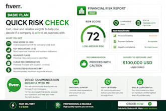 help small businesses check customer or supplier risk before paying