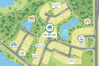 design custom neighborhood or subdivision maps for your real estate project