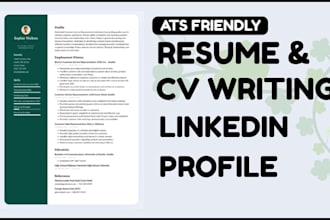 write, edit, update, format and design your professional ats resume or cv design