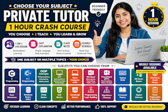 be your private tutor choose your subject for a crash course