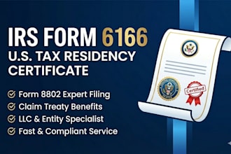 file form 8802 for US tax residency certificate form 6166tax
