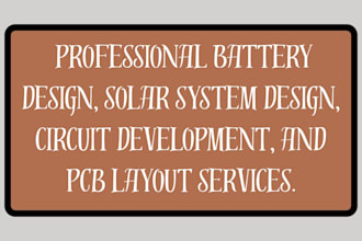 do battery design solar circuit pcb layout design