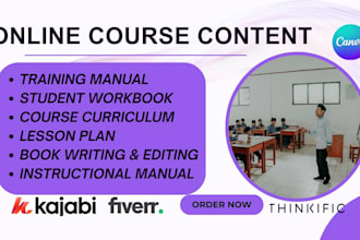 create engaging online course content, modules and lessons