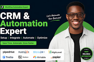 gohighlevel zoho hubspot bitrix24 CRM trello notion airtable zapier automation