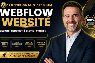 design, redesign, clone and update webflow website as webflow expert