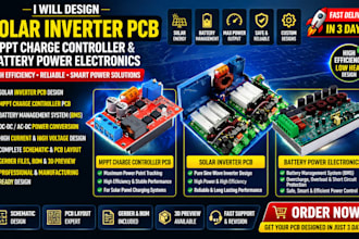design solar inverter pcb mppt charge controller and battery power electronics