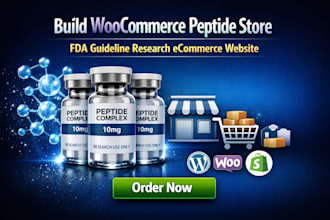 build peptide ecommerce website, fda guideline research store peptide website