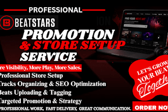 promote your beatstars tracks and professionally set up your beatstars store