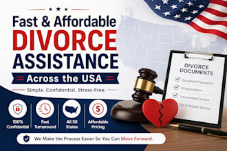 fast and affordable divorce assistance across the USA