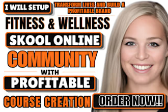 create skool community, online courses for wellness, fitness, and yoga coaches