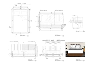 draw 2d furniture layout and interior plan in autocad
