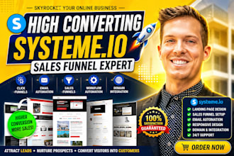 be your systeme io expert systeme io sales funnel designer landing page design
