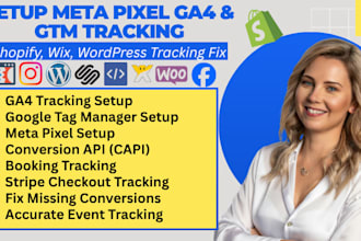 setup gtm ga4 facebook meta pixel tracking booking system external checkout page