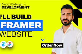 design modern framer website or framer landing page