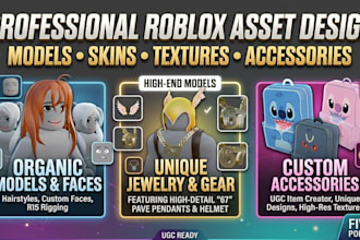 make professional roblox ugc asset designer