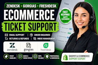 provide customer support using zendesk freshdesk and gorgias