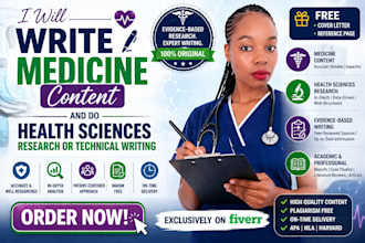 write medicine content nursing health sciences research