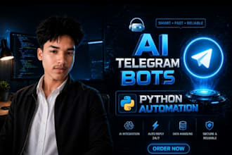 develop a professional ai telegram bot using python