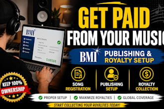 register your song on bmi and setup music publishing royalties
