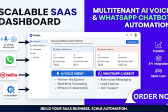 multi tenant ai voice agent whatsapp chatbot automation twilio saas dashboard