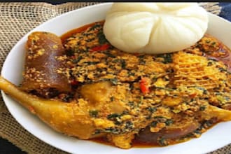 cook semo and egunsi with meat