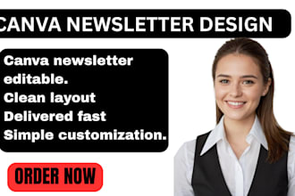 design canva newsletter editable newsletter design  for business presentation