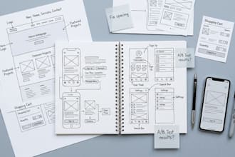 create wireframes and UI UX prototypes