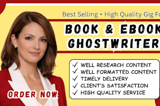 ghostwrite your nonfiction book and ebook as a ghostwriter