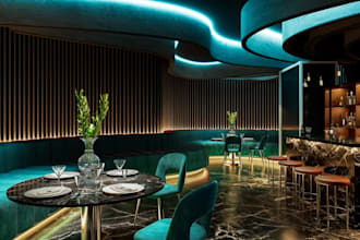 render detailed bar restaurant,lobby interior,lounge,cafe,2d layout,hospitality
