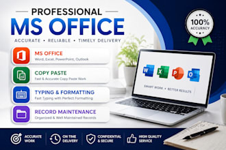 do data entry ms excel copy paste typing
