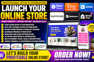 setup stan store esty seo listing payhip gumroad beacons ai tiktok shop