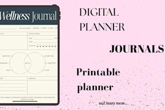 design daily, weekly, monthly planner and journal
