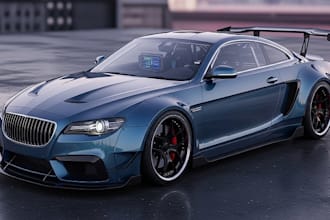 do custom 3d fivem car model, gta v addon mods, rp ready render
