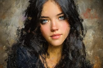 digital portrait painting, oil painting style , portrait
