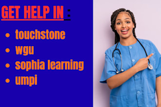 do umpi,wgu, nursing touchstone, sophia learning