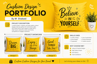 design custom cushion covers and trendy pillow designs with mockups