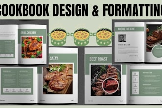 do cookbook recipe book design meal plan healthy recipes layout design and ebook