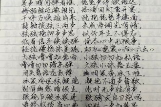 handwriting the letters in chinese