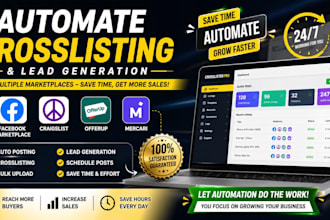 build bot on facebook marketplace, craigslist, offerup mercari for US, UK seller