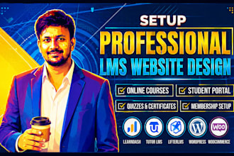 design a wordpress lms website with learndash, tutorlms or lifterlms